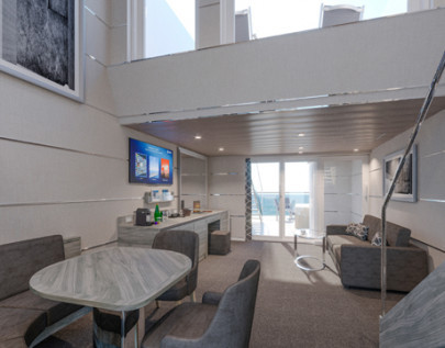 Duplex suite z jakuzzi Yacht Club - pokład 16 (46m2)